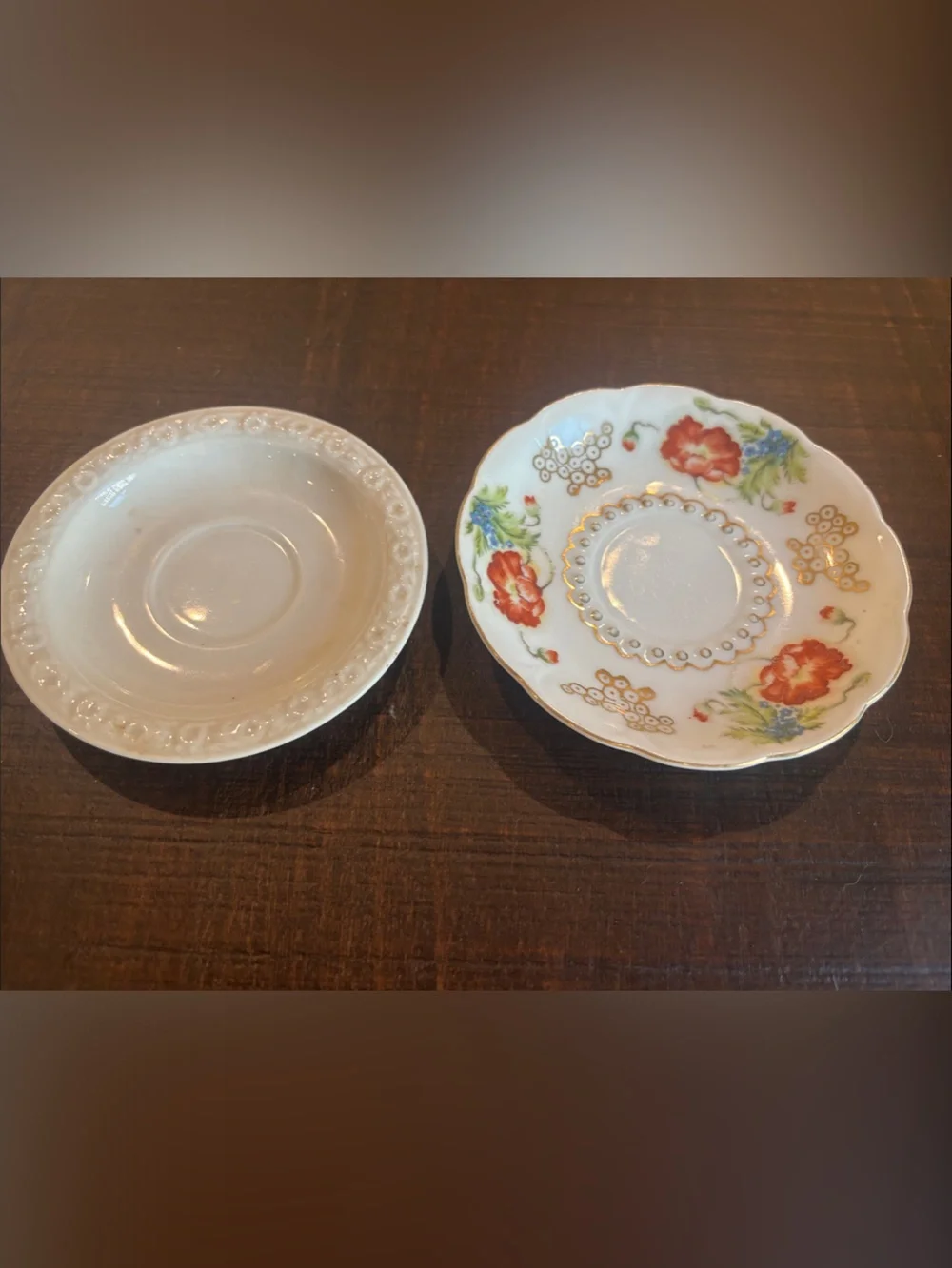 Mismatched Vintage Saucers Replacement Lot - Rosenthal Maria & Royal Sealy